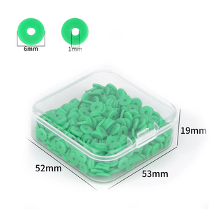 ลูกปัดดินโพลิเมอร์ทรงกลมแบนขนาด 6 มม. บรรจุกล่องละ 500 ชิ้น สำหรับทำเครื่องประดับ DIY ต่างหู สร้อยคอ สร้อยข้อมือ - Product Image 3