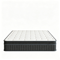 Matelas hybride durable de 12 pouces en boîte avec ressorts ensachés individuels pour appartement, hôtel et chambre à coucher – Isolation du mouvement