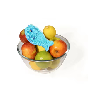 Food Grade Two-tone Fish Shape <b>Brush</b> for Dish and Home Cleaning Hand Design Kitchen Usage - Product Image 6