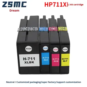 Compatible HP711XL <span class=keywords><strong>T120</strong></span>/T520/Designjet T530 <span class=keywords><strong>Plotter</strong></span> para cartuchos-Paquete a granel a todo color - Product Image 2