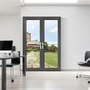 Französische Art Swing Glass Wandte iler Eingangstür Klappbare LED-Aluminium legierung mit wasserdichter Funktion für US Villas Workshops - Product Image 2