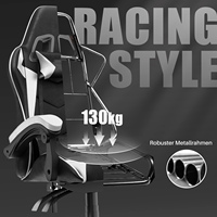 Personnalisé Couleur Libre Philippines Rouge LED Rvb Haut-parleurs Bluetooth Meilleure chaise de bureau ergonomique Chaise de jeu Silla avec roues