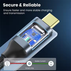 USB C 3.2 Gen 2 cavo treccia di Nylon 4K 60hz uscita 20Gbps funzione dati 100W PD ricarica cavo di ricarica per <span class=keywords><strong>iPhone</strong></span> Samsung Monitor - Product Image 4