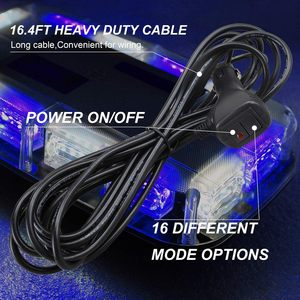 Neue ASPL 48LED Notfall-Sicherheitswarnleuchte Hochsichtbare Dach-Stroboskoplichter Blau Weiß 12V 12-Monats-Garantie - Product Image 5