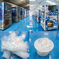 Distributeur d'eau glacée intelligent de 450 kg avec écran de 21,5 pouces et filtration RO à 5 étapes pour le marché mexicain
