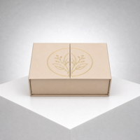 Boîte cadeau rigide à double porte personnalisée, vente en gros, boîte en carton gris premium, fermeture magnétique pour cosmétiques, emballage cadeau de fête