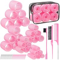 Bigoudis sans chaleur en nylon multi-tailles pour franges, outil de coiffage rapide pour boucles à l'air