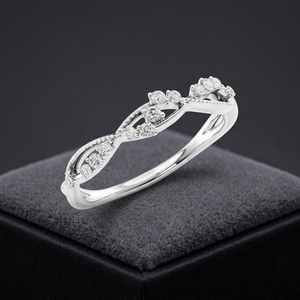 Anillo de Compromiso Tishya con Diamante Moissanite, Plata 925, Chapado en Oro, Corte Redondo, Estilo Art Deco, Elegante y Vintage para Mujer - Product Image 3