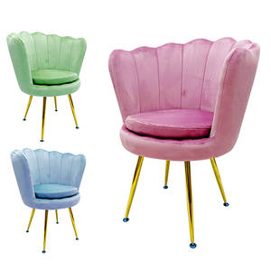 Sedia da Soggiorno Confortevole e Moderna in Tessuto di Velluto Rosa, Poltrona di Lusso per Zona Trucco, Sala da Pranzo, Arredamento per il Tempo Libero - Product Image 1