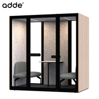 Cabines de bureau insonorisées en bois pour 4 personnes, les plus populaires, pour un travail silencieux et une intimité professionnelle