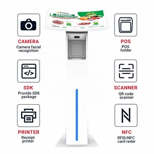 New Design Horizontal Self Service Terminal QR Code <b>Scanner</b> Nfc RFID Reader <b>Printer</b> 23.6" 32"self-service Food Order Kiosk - Product Image 6