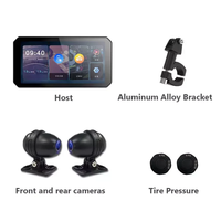 Caméra de tableau de bord pour moto Aoocci avec GPS, CarPlay, Android Auto, écran tactile intelligent