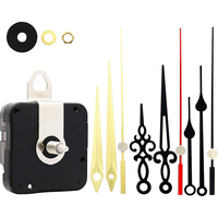 Movimiento de Reloj de Cuarzo Silencioso 12888 con Eje de 20mm y 3 Juegos de Manecillas para Kit de Reparación y Reemplazo de Relojes DIY para Decoración de Sala de Estar