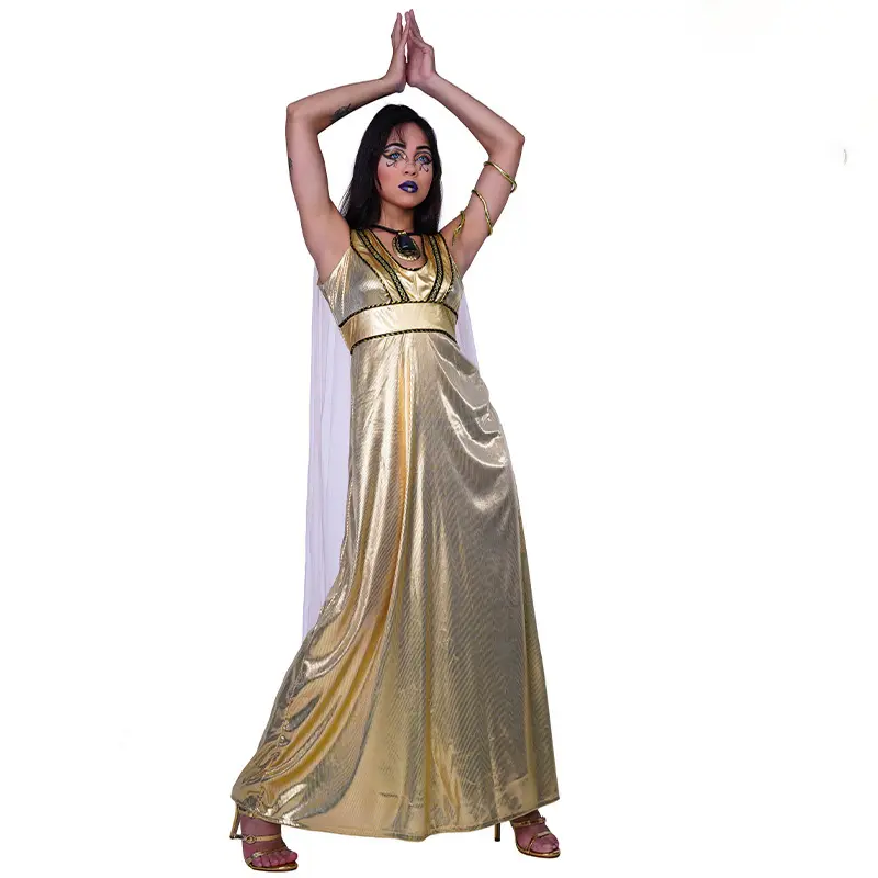 فستان نسائي كليوباترا للهالوين ملابس الملكة المصرية زي ملكة الحفلات زي التمثيل