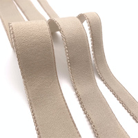 Bretelles tissées avec logo personnalisé Soutien-gorge en tissu picot 10mm noir blanc 3/8 pouces en satin spandex tricoté jacquard personnalisé