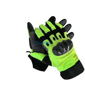 Guantes tácticos de nivel 5 de Caballería de hierro para hombre, verde fluorescente, Kevlar, nailon, fibra de carbono reflectante para exteriores, anticorte - Product Image 1