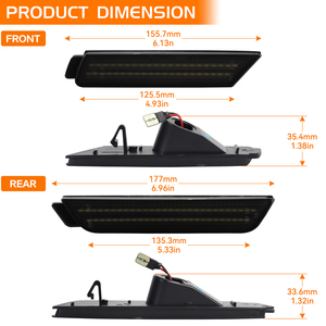 4pcs màu xanh năng động bên đánh dấu đèn cho Chevrolet Chevy Camaro Ss RS ZL1 hoạt hình tuần tự lặp lại blinker chỉ số đèn - Product Image 3