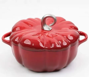 Zunck Vente en gros Marmite en fonte émaillée orange citrouille 16/20/25cm, Convient pour faire de la soupe et comme casserole - Product Image 2