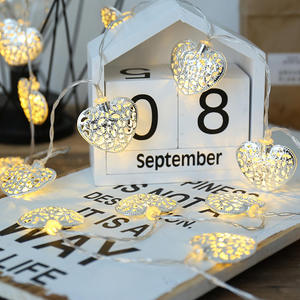 새로운 하트 모양의 LED 조명 끈 축제 웨딩 장식 조명 사랑 배터리 상자 영감 장식 조명 - Product Image 4