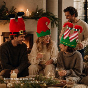 Chapeaux de Noël fantaisie OEM, casquettes personnalisées sur mesure, fournisseur de casquettes de fête pour commandes en gros, destiné aux propriétaires de marques et aux grossistes importateurs - Product Image 4