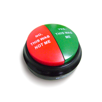 Bouton Sonore Personnalisable 2-en-1 Oui/Non Enregistrable pour Jeux et Réponses en Soirée