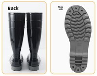 Bottes de pluie industrielles économiques en PVC pour homme, hauteur genou, non de sécurité, imperméables, antistatiques, respirantes, lumineuses, pour l'automne