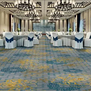 Tapetes de lã de nylon Axminster personalizados de corredor de hotel estilo clássico floral de parede a parede
