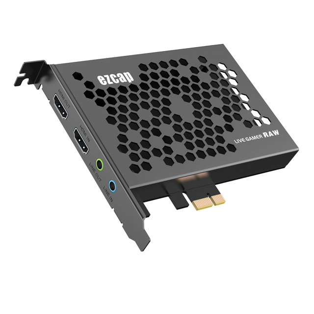 Ezcap324B Live Gamer RAW PCIE 4K HDMI HDR PCI-E HD Video Capture Live Streaming Box RGB Style 3.5mm Output Recording Feature