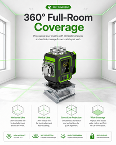 Nivel Láser Verde 4D de 16 Líneas 360° °   Nivel Láser Autonivelante, 520nm, Batería 18650, Grado Industrial para Construcción y Bricolaje - Product Image 3