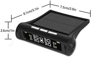 4 External Sensors Wireless Solar GPS Alkaline Battery Plastic <b>TPMS</b> LCD Car Tire Pressure Monitoring System - Product Image 3