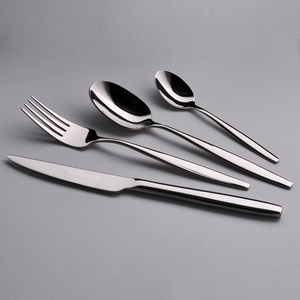 Juego de Cubiertos de Acero Inoxidable, Cubiertos con Funda de Cuero, Tenedor Cuchillo y Cuchara, Ideal para Hotel y Restaurantes, 72 Unidades - Product Image 2