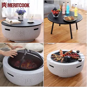 Cuenco <span class=keywords><strong>de</strong></span> óxido <span class=keywords><strong>de</strong></span> magnesio personalizado <span class=keywords><strong>para</strong></span> exteriores, calentador <span class=keywords><strong>de</strong></span> Patio, soldador <span class=keywords><strong>de</strong></span> hormigón portátil con parrilla <span class=keywords><strong>de</strong></span> barbacoa y marco inferior - Product Image 3