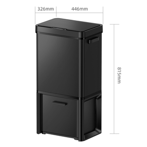 <span class=keywords><strong>Cubo</strong></span> de <span class=keywords><strong>basura</strong></span> doméstico de doble capa de 72L, <span class=keywords><strong>cubo</strong></span> de <span class=keywords><strong>basura</strong></span> con sensor de apertura grande con control táctil, <span class=keywords><strong>cubo</strong></span> de <span class=keywords><strong>basura</strong></span> inteligente de fácil clasificación - Product Image 2