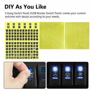 4 gang nhôm rocker bảng chuyển đổi <span class=keywords><strong>On</strong></span> Off chuyển đổi chuyển đổi với màu xanh LED, dễ dàng cài đặt 12V 24V cho thuyền xe biển - Product Image 6