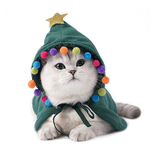 Ropa de invierno para perros de estilo clásico con bufanda roja cálida, sombrero, capa, <span class=keywords><strong>disfraces</strong></span> de Navidad para perros y gatos hechos de algodón - Product Image 2