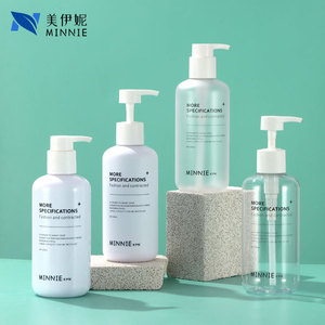 ขวดปั๊มทรงกลมมินนี่ 500 มล. พลาสติก PET แบบขุ่น สำหรับโลชั่น แชมพู ครีมอาบน้ำ - Product Image 1