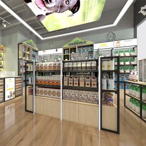 Estante de exhibición de comida para perros y gatos, estante de madera y acero para mascotas de doble cara, personalizable, para supermercado, nuevo - Product Image 6