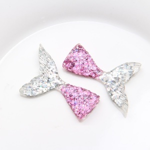 2023 vendita calda adorabili stili di glitter misti coda di pesce sirena in resina multicolore per ciondoli decorazione fai da te - Product Image 2