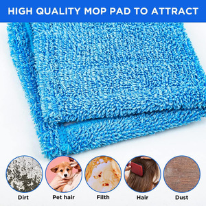 Tampons de rechange rectangulaires en microfibre les plus vendus pour balayeuse et nettoyeur à vapeur, compatibles avec le nettoyage à sec et humide - Product Image 5