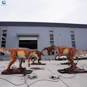 GTAD70 정원을위한 야외 놀이터 다이노 파크 animatronic 공룡 Pachycephalosaurus 모델