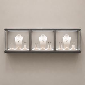 <span class=keywords><strong>Vitrina</strong></span> <span class=keywords><strong>de</strong></span> Joyería <span class=keywords><strong>de</strong></span> Pared con Iluminación LED, Exhibidor <span class=keywords><strong>de</strong></span> Joyería <span class=keywords><strong>Colgante</strong></span> <span class=keywords><strong>de</strong></span> <span class=keywords><strong>Vidrio</strong></span> para Boutique y Tienda Minorista - Product Image 1