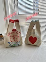 Produsen grosir tas jinjing rajutan awet kecil perayaan liburan lucu Mini ramah lingkungan untuk anak perempuan bordir logo