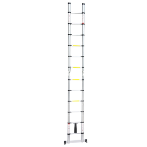Nouvelle échelle télescopique double face en aluminium EN 131-6 de <span class=keywords><strong>3</strong></span>,8 <span class=keywords><strong>m</strong></span> avec charnière en acier, escabeau escamotable pour grenier - Product Image 5