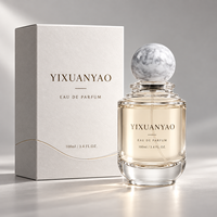 Flacon de parfum de luxe en verre de 100 ml avec bouchon en marbre, emballage personnalisé pour parfum avec logo