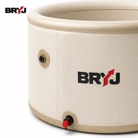 Baignoire à glace portable, baignoire de plongeon froid, volume renforcé, poignée, intérieur spacieux, valve réglable pour la récupération