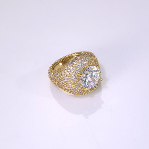 Wholesale Big Solitaire GRA VVS Moissanite Halo <b>Ring</b> <b>925</b> <b>Silver</b> Gold Plated Hip Hop Iced Out Fine Jewelry B2B Custom Supplier - Product Image 1