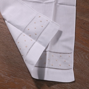 TL041 ricamabile stampabile matrimonio natale decorazione14 "x22" ricamo punti bianco cotone ramiè scaletta <span class=keywords><strong>asciugamani</strong></span> cuciti - Product Image 4