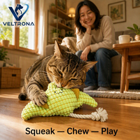 Jouet pour chien en peluche couineur Green Stingray avec queue en corde tressée, texture popcorn, pour la mastication et l'interaction, vente en gros