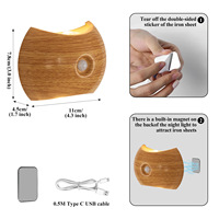 Lampe murale magnétique sans fil et sans perçage, rechargeable, avec capteur de mouvement pour chambre à coucher, lumière d'ambiance – Meilleure vente