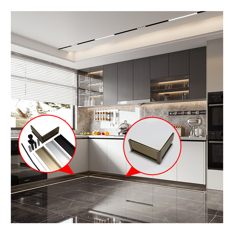LED Aluminum Alloy Kitchen Cabinet Skirting